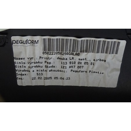DESKA ROZDZIELCZA SKODA OCTAVIA II 1.9TDI 1Z1857007