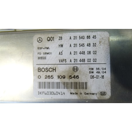 MODUŁ ESP MERCEDES - BENZ W211 E280 3.0CDI 0265109546