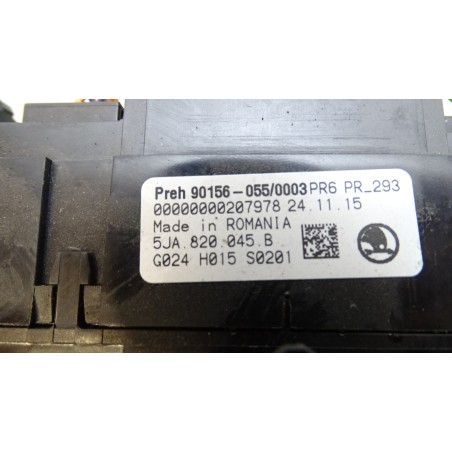 PANEL STEROWANIA NAWIEWU KLIMATYZACJI SKODA RAPID 1.2TSI 5JA820045B