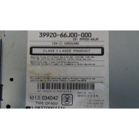 RADIO Z NAWIGACJĄ SUZUKI GRAND VITARA II 1.9DDiS 39920-66J00-000