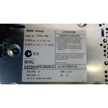 RADIO MINI COOPER R50 1.6 65.12-6934347