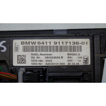 PANEL STEROWANIA NAWIEWU KLIMATYZACJI BMW E90 318I 2.0 9117136