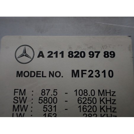 RADIO MERCEDES-BENZ W211 E220 2.2 A2118209789